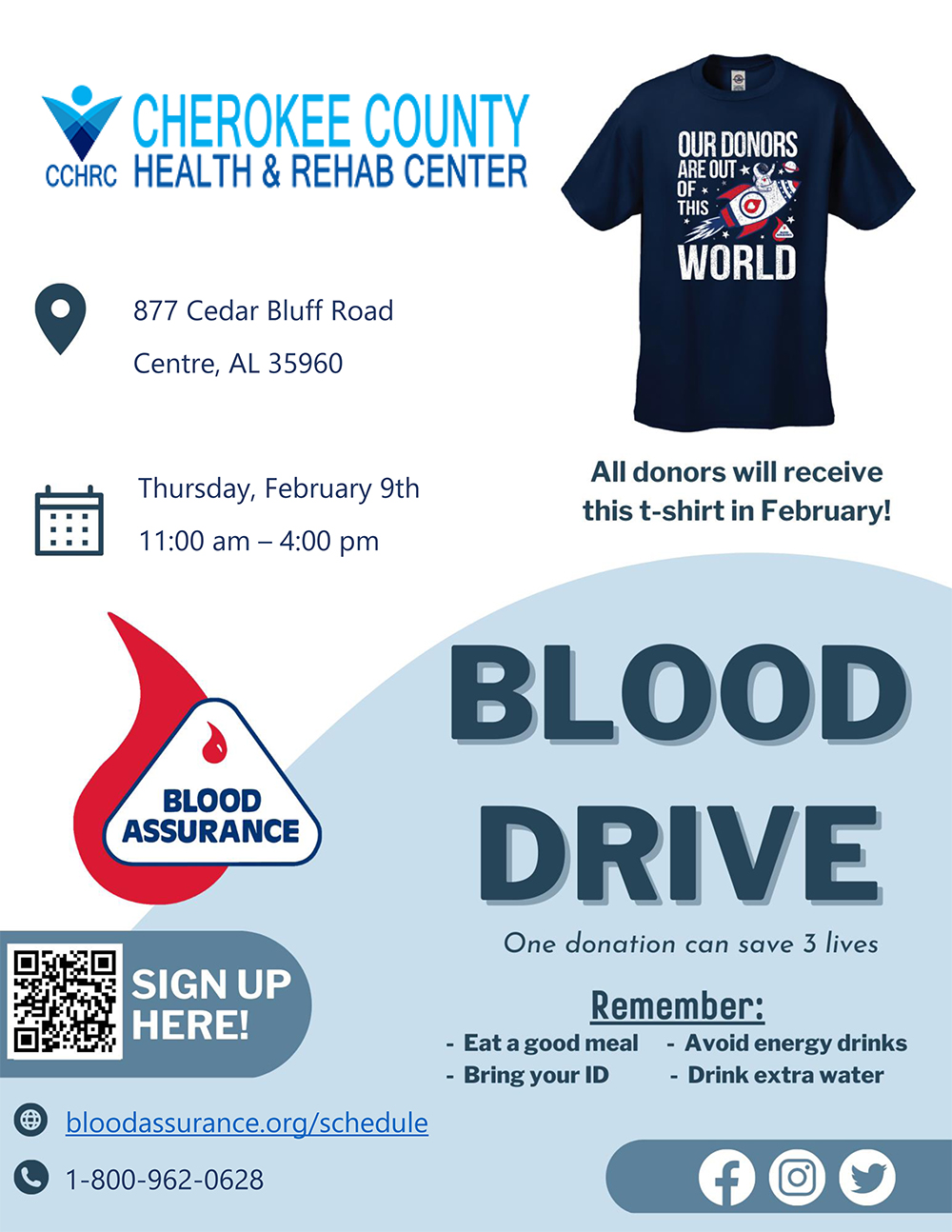 CCHRC Blood Drive Feb 9, 2023